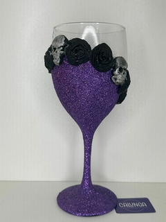 TAÇA PARA POMBAGIRA | LUXO | ROXA GLITTER - UNIDADE