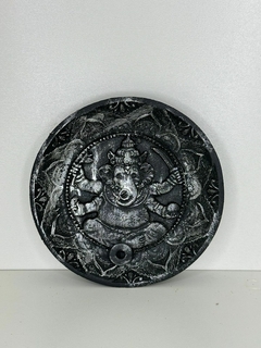 INCENSÁRIO DE RESINA | GANESH PRETO 15CM - UNIDADE