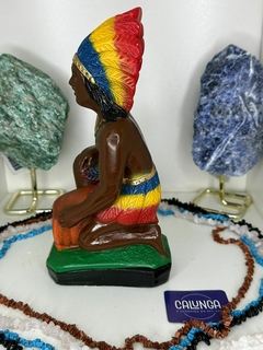 IMAGEM UMBANDA - CABOCLO VIRA MUNDO | GESSO | 18CM - comprar online