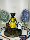 IMAGEM UMBANDA - ERÊ C/ BRINQUEDO AMARELO | RESINA | 15CM