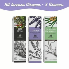 KIT C/ 3 INCENSOS NIRVANA | SORTIDOS | 100% NATURAL