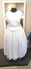 CONJUNTO RAÇÃO FEMININO MALHA | BRANCO | ESCOLHA O TAMANHO
