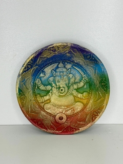 INCENSÁRIO DE RESINA | GANESH COLORIDO 15CM - UNIDADE