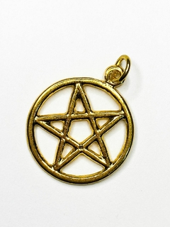 PINGENTE ESTRELA 5 PONTAS | MODELO 40 | DOURADO - UNIDADE