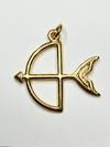PINGENTE ARCO E FLECHA | MODELO 42 | DOURADO - UNIDADE