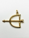 PINGENTE ARCO E FLECHA | MODELO 43 | DOURADO - UNIDADE
