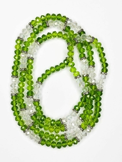 GUIA DE CRISTAL - 60CM | VERDE/TRANSPARENTE