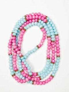 GUIA DE CRISTAL - 60 CM | AZUL/ROSA