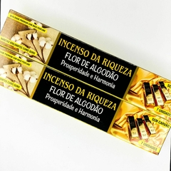 INCENSO DA RIQUEZA | FLOR DE ALGODÃO - PROSPERIDADE E HARMONIA | SEM CARVÃO - comprar online