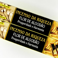 INCENSO DA RIQUEZA | FLOR DE ALGODÃO - PROSPERIDADE E HARMONIA | SEM CARVÃO