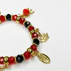 PULSEIRA DE CRISTAIS COM PINGENTES - MARIA PADILHA - loja online