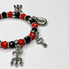 PULSEIRA DE CRISTAIS COM PINGENTES - TRANCA RUA - loja online
