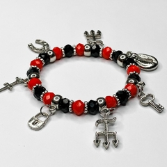 PULSEIRA DE CRISTAIS COM PINGENTES - TRANCA RUA - comprar online