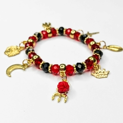 PULSEIRA DE CRISTAIS COM PINGENTES - MARIA PADILHA - comprar online