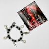 PULSEIRA DE CRISTAIS COM PINGENTES - EXU CAVEIRA