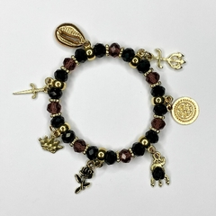 PULSEIRA DE CRISTAIS COM PINGENTES - MARIA MULAMBO na internet