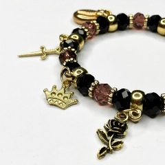 PULSEIRA DE CRISTAIS COM PINGENTES - MARIA MULAMBO - loja online