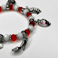 PULSEIRA DE CRISTAIS COM PINGENTES - MALANDRAS - loja online