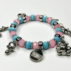 PULSEIRA DE CRISTAIS COM PINGENTES - COSME E DAMIÃO - comprar online