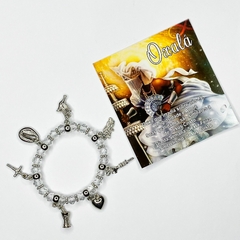 PULSEIRA DE CRISTAIS COM PINGENTES - OXALÁ