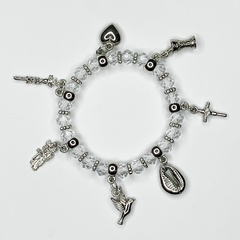 PULSEIRA DE CRISTAIS COM PINGENTES - OXALÁ - comprar online