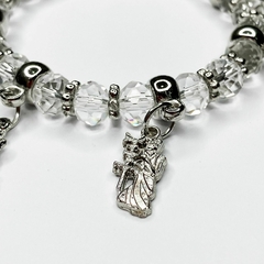 PULSEIRA DE CRISTAIS COM PINGENTES - OXALÁ - CALUNGA