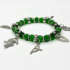 PULSEIRA DE CRISTAIS COM PINGENTES - CABOCLOS na internet
