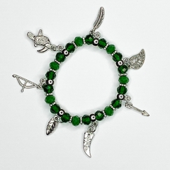 PULSEIRA DE CRISTAIS COM PINGENTES - CABOCLOS - comprar online