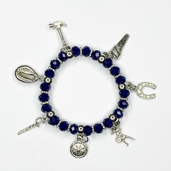 PULSEIRA DE CRISTAIS COM PINGENTES - OGUM - comprar online
