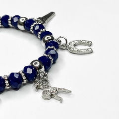 PULSEIRA DE CRISTAIS COM PINGENTES - OGUM - CALUNGA
