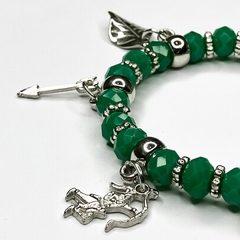 PULSEIRA DE CRISTAIS COM PINGENTES - OXÓSSI - CALUNGA