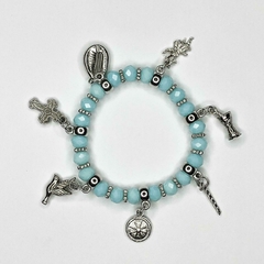 PULSEIRA DE CRISTAIS COM PINGENTES - OXAGUIAN | AZUL - comprar online