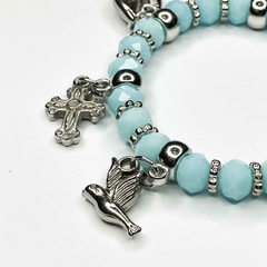PULSEIRA DE CRISTAIS COM PINGENTES - OXAGUIAN | AZUL - loja online