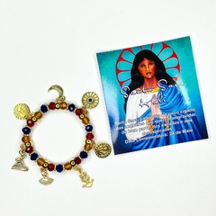 PULSEIRA DE CRISTAIS COM PINGENTES - SANTA SARA KALI