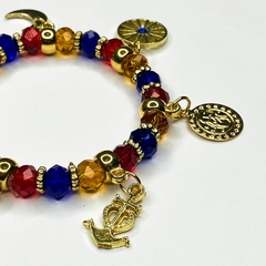 PULSEIRA DE CRISTAIS COM PINGENTES - SANTA SARA KALI - loja online