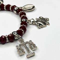 PULSEIRA DE CRISTAIS COM PINGENTES - XANGÔ - CALUNGA
