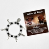 PULSEIRA DE CRISTAIS COM PINGENTES - PRETOS VELHOS
