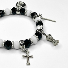 Imagem do PULSEIRA DE CRISTAIS COM PINGENTES - PRETOS VELHOS