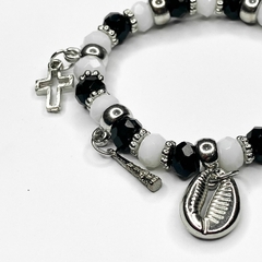 PULSEIRA DE CRISTAIS COM PINGENTES - OMOLU - CALUNGA