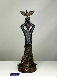 IMAGEM ORIXÁ - OSSAIN | RESINA | 26CM | ORIGINAL CAMASI na internet