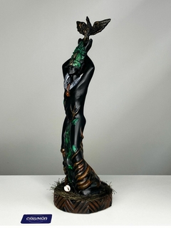 IMAGEM ORIXÁ - OSSAIN | RESINA | 26CM | ORIGINAL CAMASI