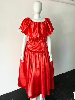 CONJUNTO DE CETIM | VERMELHO | TAMANHO ÚNICO AJUSTÁVEL
