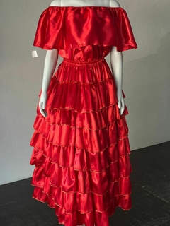 CONJUNTO DE CETIM SETE BABADOS | VERMELHO | TAMANHO ÚNICO AJUSTÁVEL - comprar online