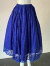 SAIA DE RENDA | AZUL ROYAL | TAMANHO ÚNICO AJUSTÁVEL