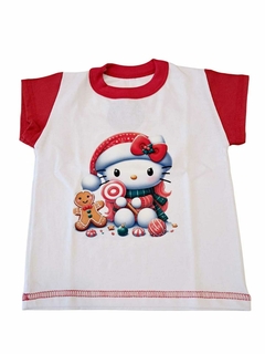 REMERA KITTY NAVIDAD CUELLO REDONDO