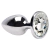 Plug Anal de Aço com pedra Cristal P - Sex Shop - loja online