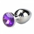 Plugues Anal de Aço com Pedra Cristal G - Sex Shop