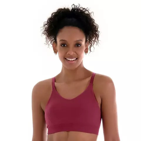 Top fitness jacquard com bojo removível