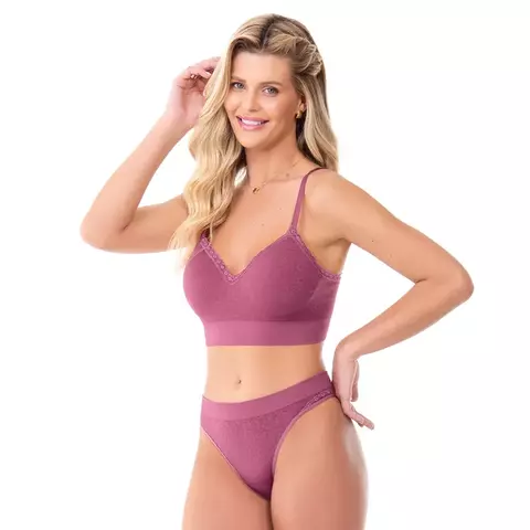 Conjunto Sutiã Confort Calcinha sem Costura