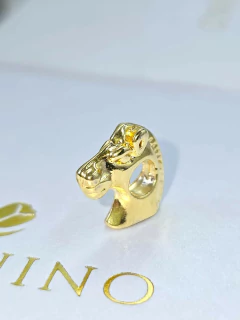 Berloque Cavalo Pandora para colar e pulseiras banhado a ouro, hipoalergenico e com garantia de 1 ano